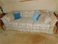 FLORAL PRINT COUCH MINOR SCUFFS AND SCRAPES 89"W