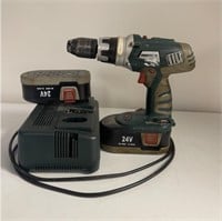 24V DRILL WITH CHARGER AND EXTRA BATTERY