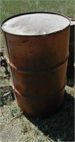 large metal barrel.