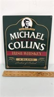 MICHAEL COLLINS Irish Whiskey tin sign approx