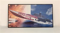 Drambuie Cat Marine speedboat framed poster 19x36