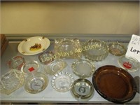 18pc Vintage Glass Ashtray Collection
