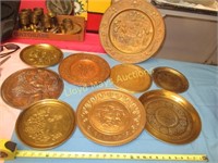 Vintage Brass & Copper Embossed Chargers & Trays