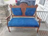 Victorian settee bench - needs re upholstery