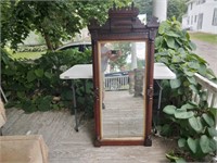 Antique Eastlake hanging mirror - 56x25" - Great