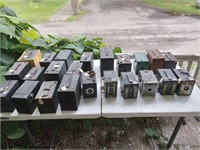 Group of vintage cameras - everything  on table