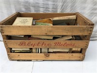 Crate of old books
