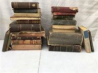 Old books in crate