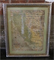 Framed Colored Map