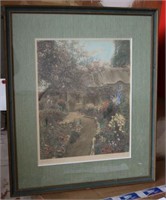 Framed Wallace Nutting Colored Print, Lanksfur