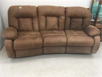 curved front sofa w/recliners