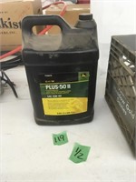 15w-40 oil, about 1/2 full