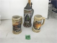 3 beer steins