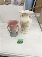 2 hull vases, 1 cracked