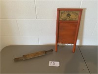 Decorative Washboard and Rolling Pin