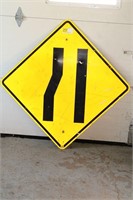 2 Lane To 1 Sign