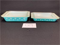 Pyrex Snowflake Casserole Dishes with Lids