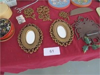 Décor, Rosemaling, safety pins, buttons