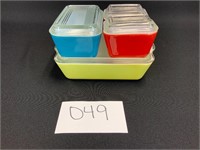 Pyrex Colorful Refrigerator Dish set w/ Lids