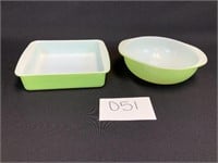 Pyrex Light Green Dishes