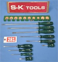 SK 10 pc screwdriver set  up to 161/2" long