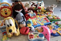 GROUPING OF VINTAGE TOYS: DISNEY, SESAME STREET,