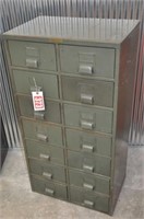14-drawer metal parts / storage cabinet