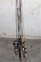 4 PIECE SPINNING REELS AND RODS