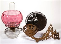 BRADLEY & HUBBARD GLASS AND METAL KEROSENE