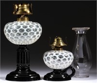 EASON KEROSENE LAMPS, LOT OF TWO, colorless
