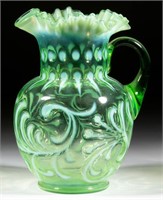 BUTTONS AND BRAIDS WATER PITCHER, green