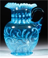 BUTTONS AND BRAIDS WATER PITCHER, blue