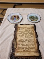 lord prayer with decorattive plates