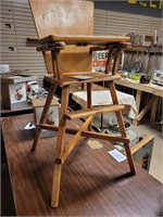 lvintage lehman baby guard wooden high chair
