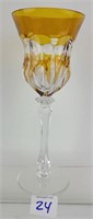 Antique Moser St. Louis Cased Crystal Wine Goblet