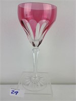 Antique Crystal Baccarat Roemer Rose Wine Goblet