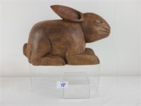 Vintage Carved Solid Wood Rabbit