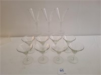 MCM Scandinavian Glass Martini & Wine Goblets