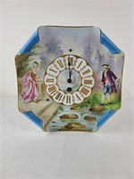 French Porcelain Faced Clock Colonial Decor