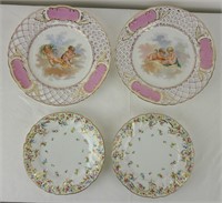 4 Antique German Porcelain Plates Dresden