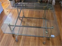 Vintage Glass & Brass Living Room Coffee Table