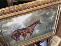 Large framed horse print 45 x 34