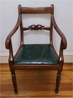 Regency Period English Carved Arm Chair