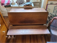 Antique Child's School Desk Bench