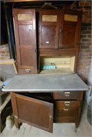 Antique 1930's Wood Hoosier Cabinet