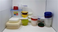 Rubbermaid, Tupperware & Ziplock Containers -F