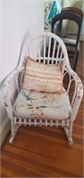 Vintage Wicker & 2 Antique Balloon Chairs