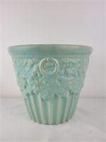 Antique Turquoise McCoy Pottery Planter Pot