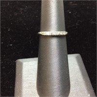 PLATINUM DIAMOND CHIP RING, 1.9g, SIZE 5.5
