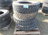 (4) Continental 11R x 22.5 Tires #